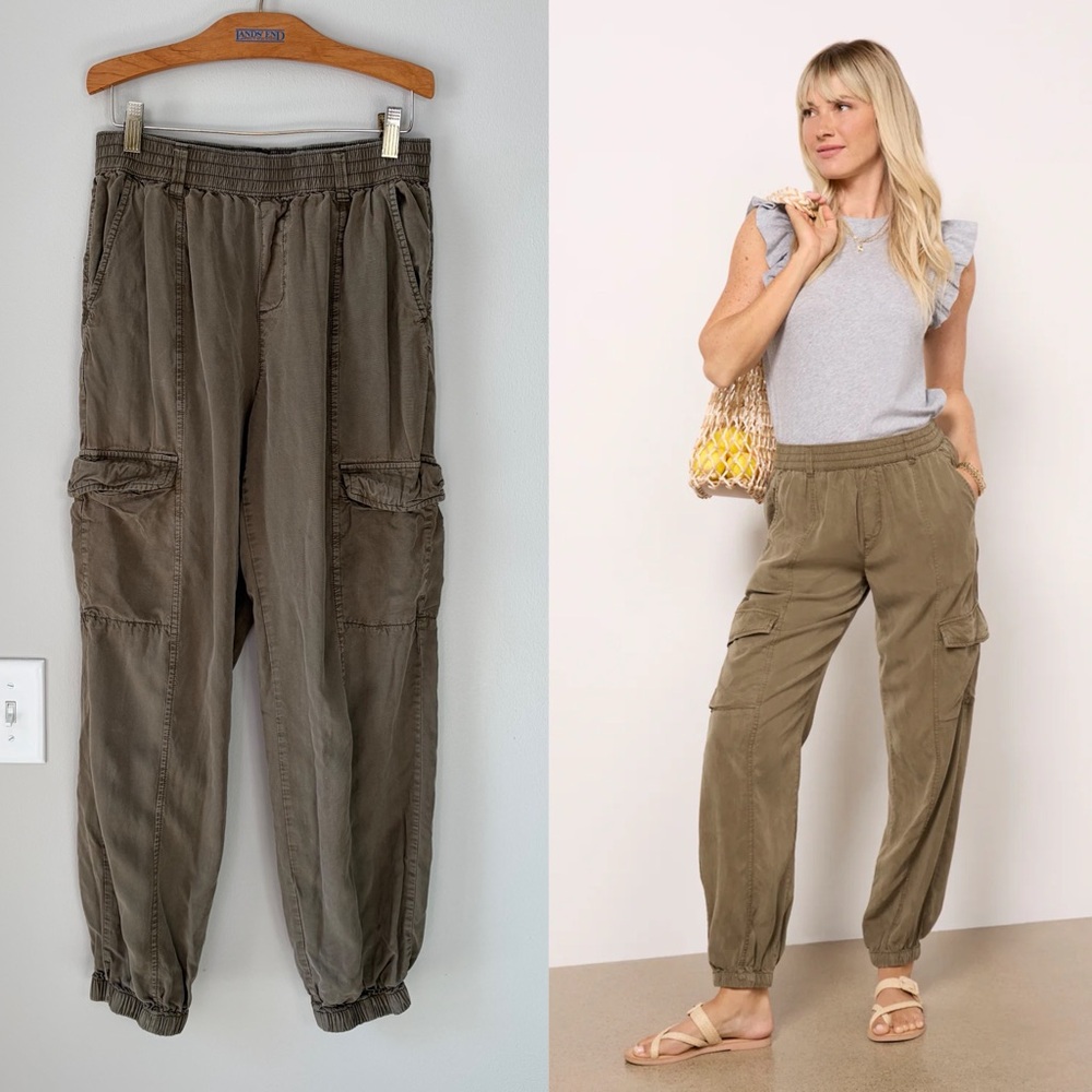 Sanctuary Burntolive Green Relaxed Rebel Cargo Pants Casual Travel